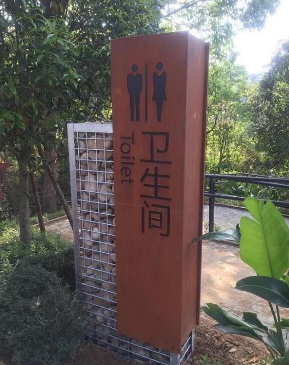 龙文锈钢板标识牌